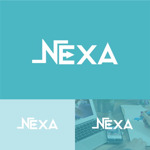 Logo Nexa with arrow line desain