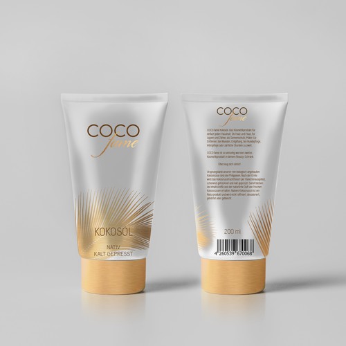 Creating a luxury tube design for coconut oil