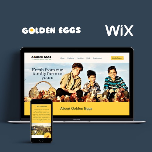Wix website Golden Eggs 
