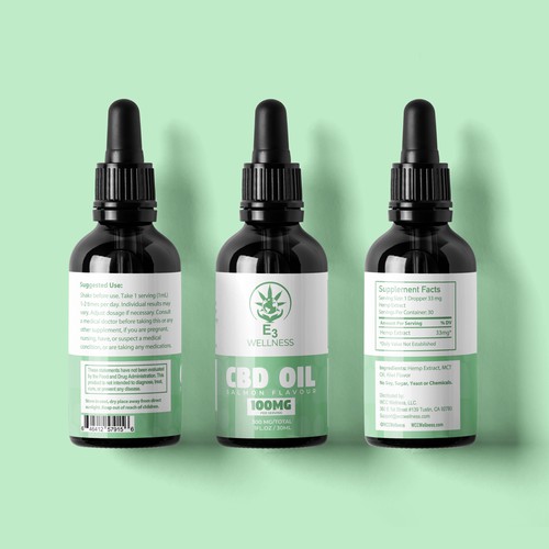 Minimalist Pet-Friendly CBD Oil Branding for E3 Wellness