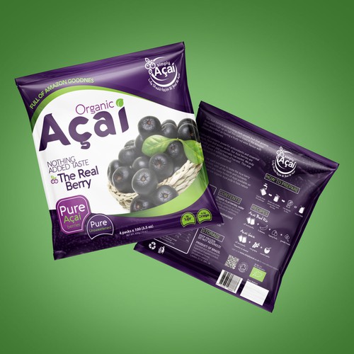Packaging Design for Organic Acai Berry