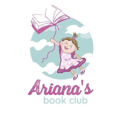 colorful logo design for a book club