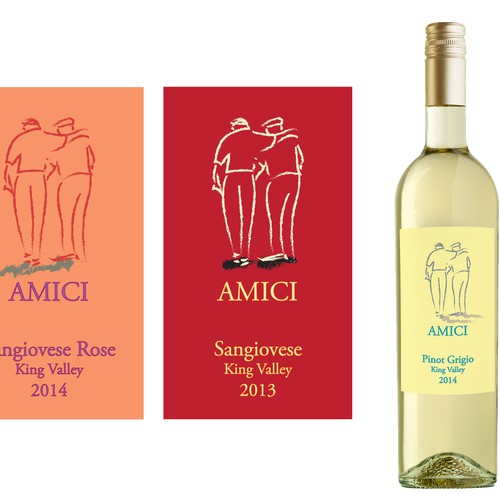 Design a wine label for a range Italian varietals