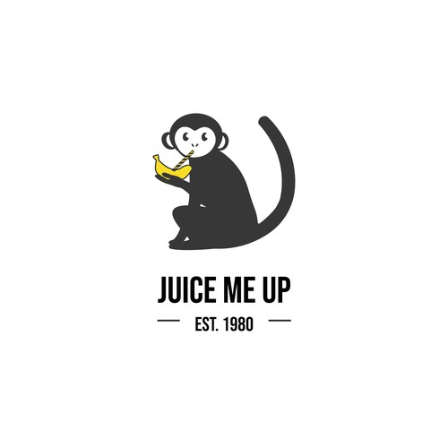 Logo for a juice bar "Juice me up"