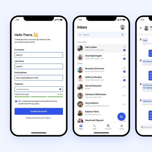 Real-Time Messaging App UI Design