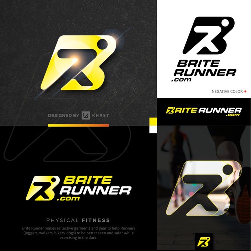 special sports brand logo concept for briterunner.com