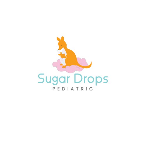 Modern pediatric clinic and health logo