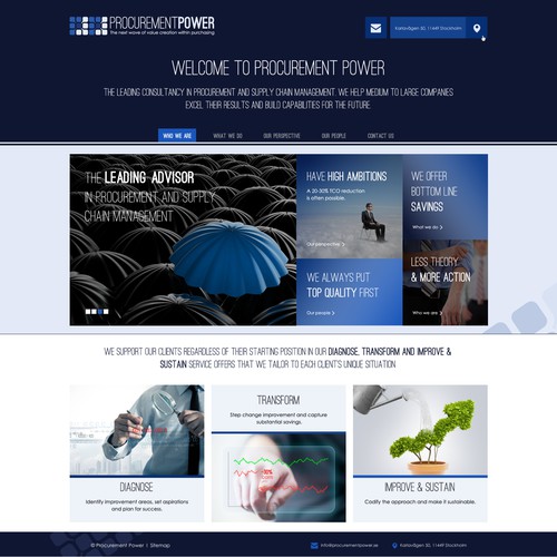 New web design for www.procurementpower.se