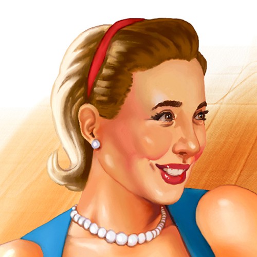 50's vintage man and woman - original illustrations only