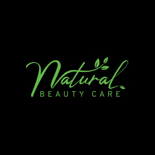 natural beauty product logo and bottle design