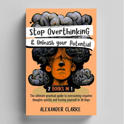 Design a book cover called "Stop Overthinking & Master your Emotions"