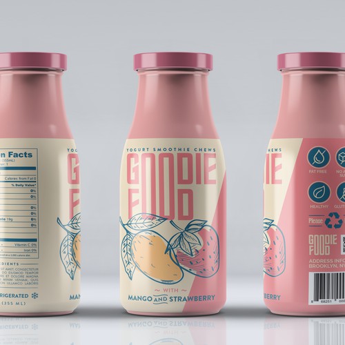 Label design for Fruit Smoothies (1-1 project)