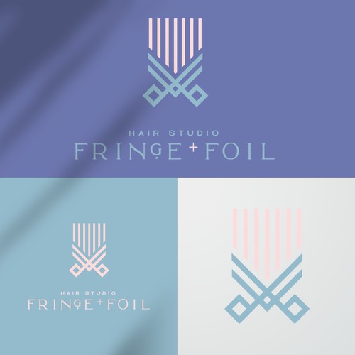 Fringe + Foil V2 | Minimalistic Logo for a hair studio