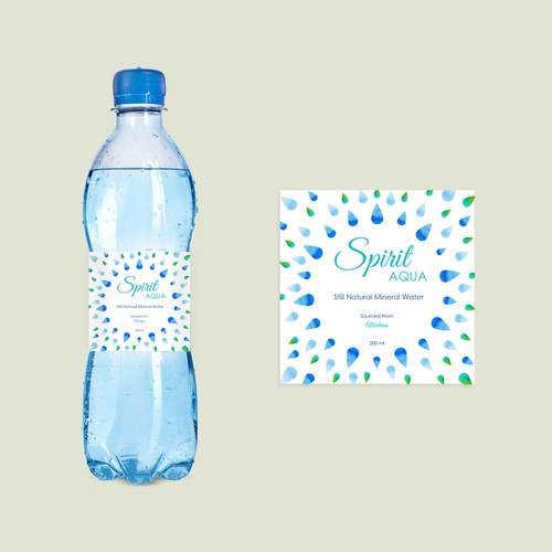 Label design for water bottle