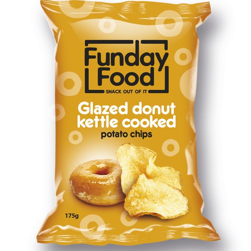 Glazed doughnut kettle chips