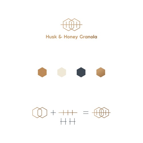 Logo Design Concept for Husk & Honey Granola