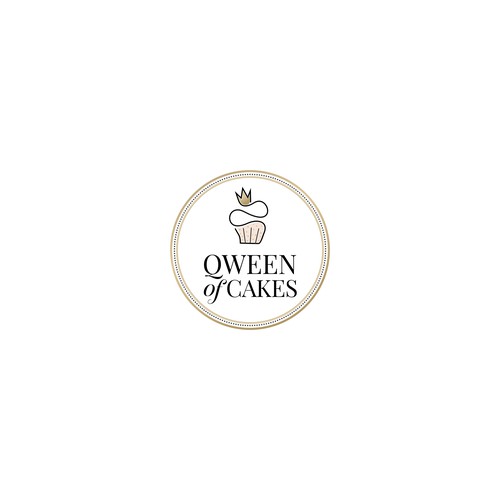 Elegant logo concept for Qween of Cakes