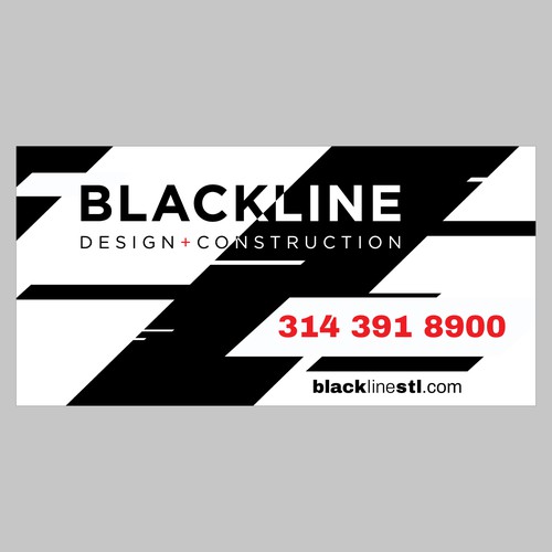 Banner for construction work - 6 ft tall x 12 ft wide