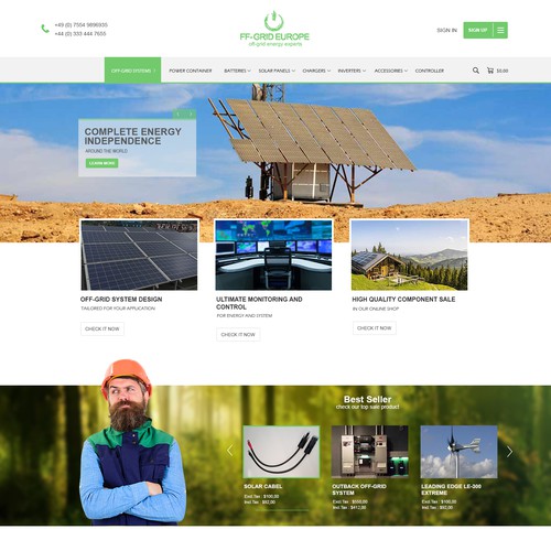 Off-Grid Europe Web Design