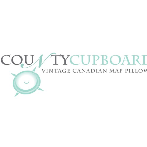 Create a new logo for County Cupboard and our vintage map pillow company.
