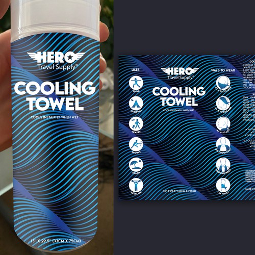 Cooling Towel label