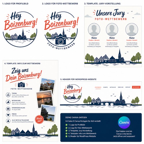 Instagram & WordPress Branding Design for “Hey Boizenburg!” Community Platform
