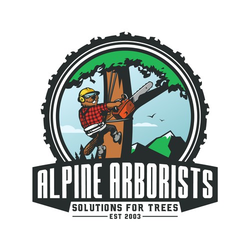 Tree service logo for Alpine Arborists.