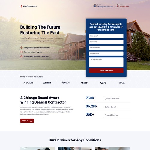 Construction Landing Page
