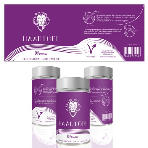 Haartopf Label Design