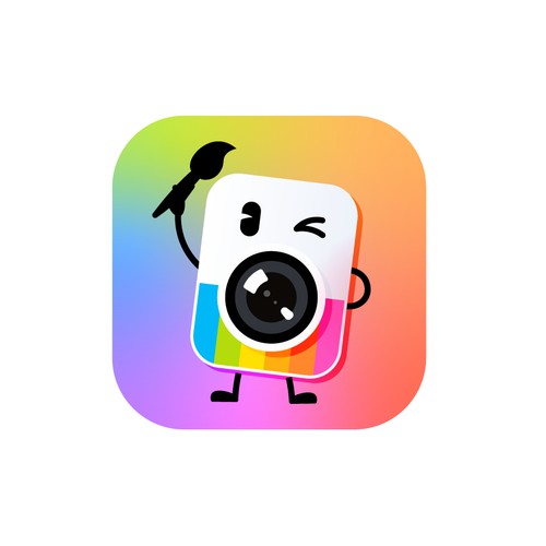 Playful Camera Character App Icon