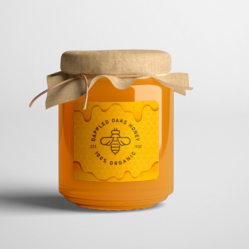 Dappled Oaks Honey Label Design