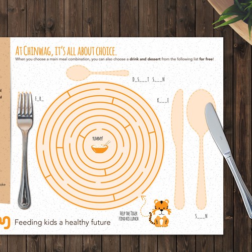 Placemat - kids menu