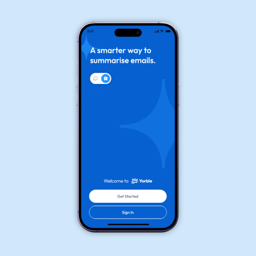 Onboarding animation for AI powered mail app