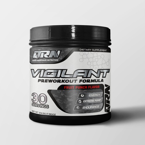 modern look supplement label