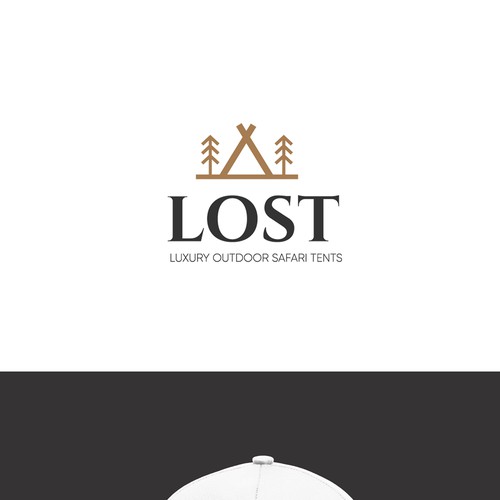 luxury logo for glamping and wedding site