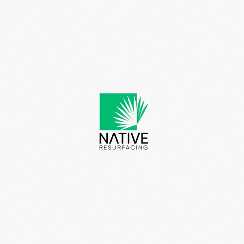 Negative space logo.