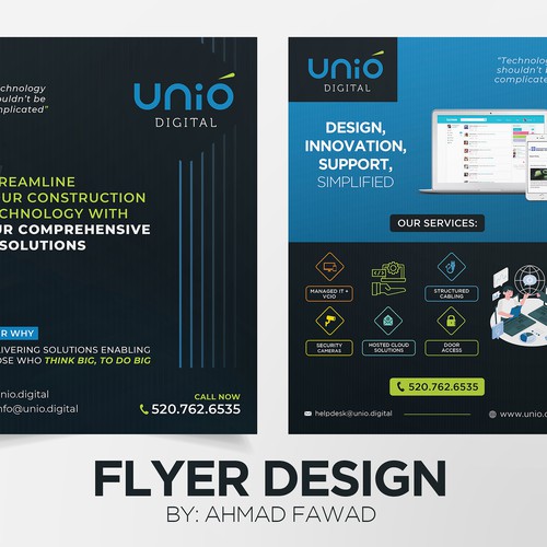 Flyer design for unio digital