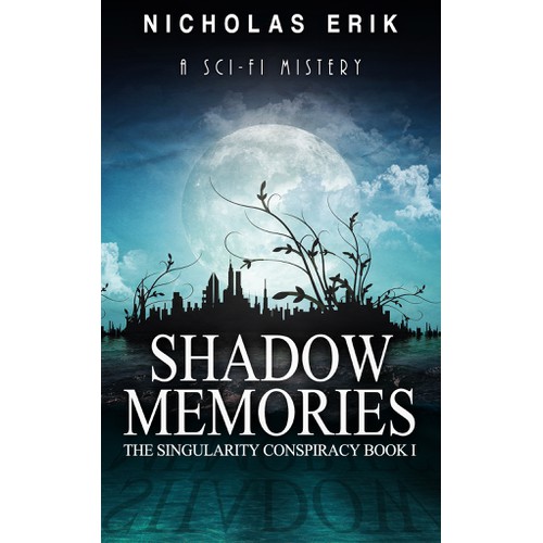 Create a book cover for a sci-fi mystery novel
