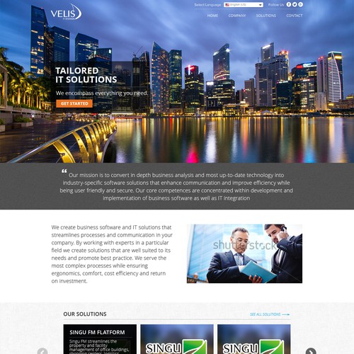 New, creative and innovative website for Velis IT Systems