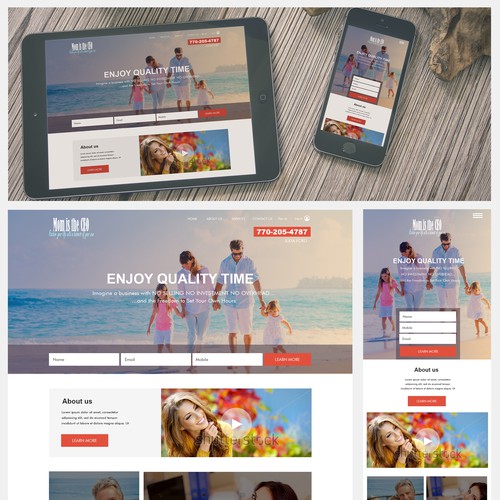 Landing page attractive to women
