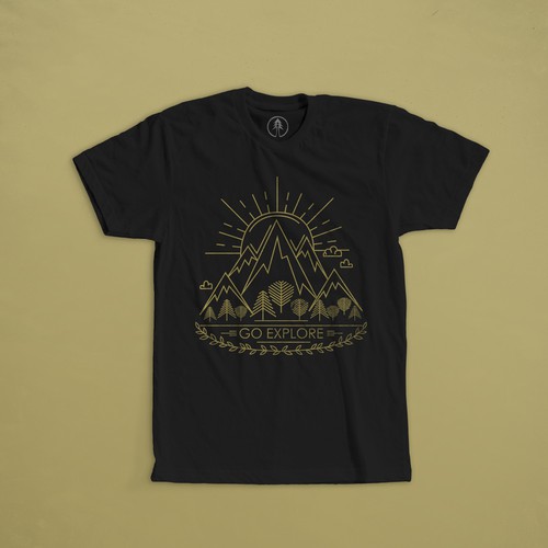 Print for t-shirt  for company Fara Kanna, means "Go Explore" in an old norse language.