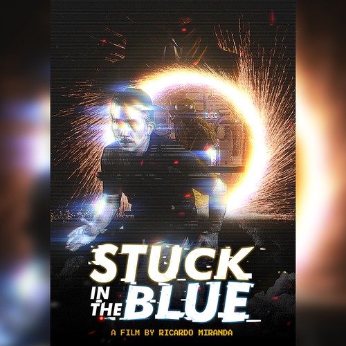 Stuck in the Blue Poster Design