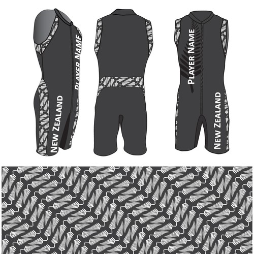 Fern pattern for wetsuit