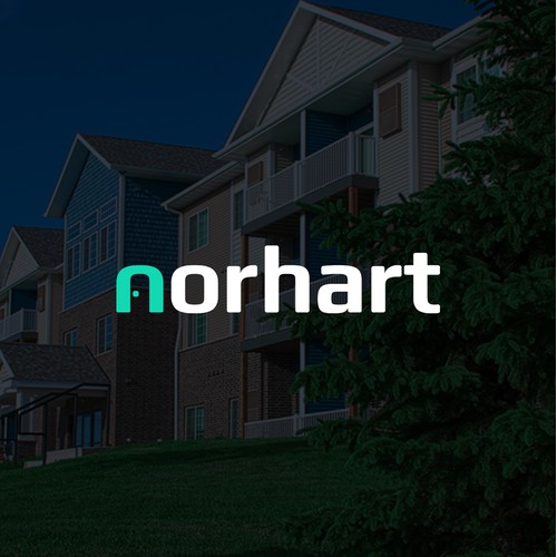 Bright wordmark for an apartment company