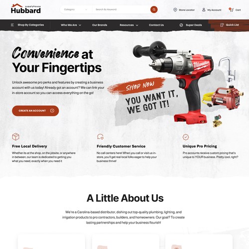 Plumbing Store Landing Page