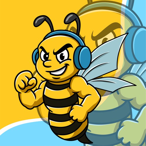 Cartoon bee mascot