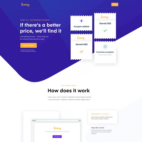 Sunny Chrome Extension website