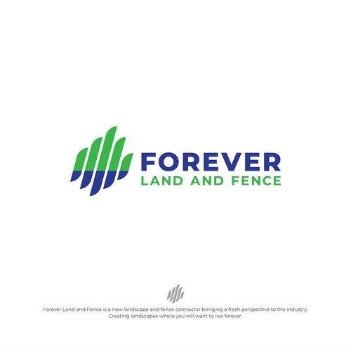 Land And Fence Logo Named FOREVER