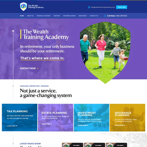Website proposal for Wealth Training Academy