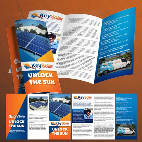 Trifold brochure for Sunpower company.